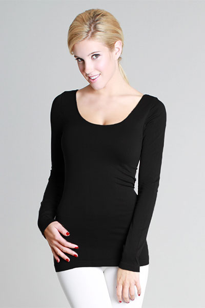 Famous Long Sleeve Top Black