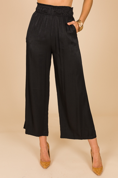 Wide Leg Glam Pant, Black