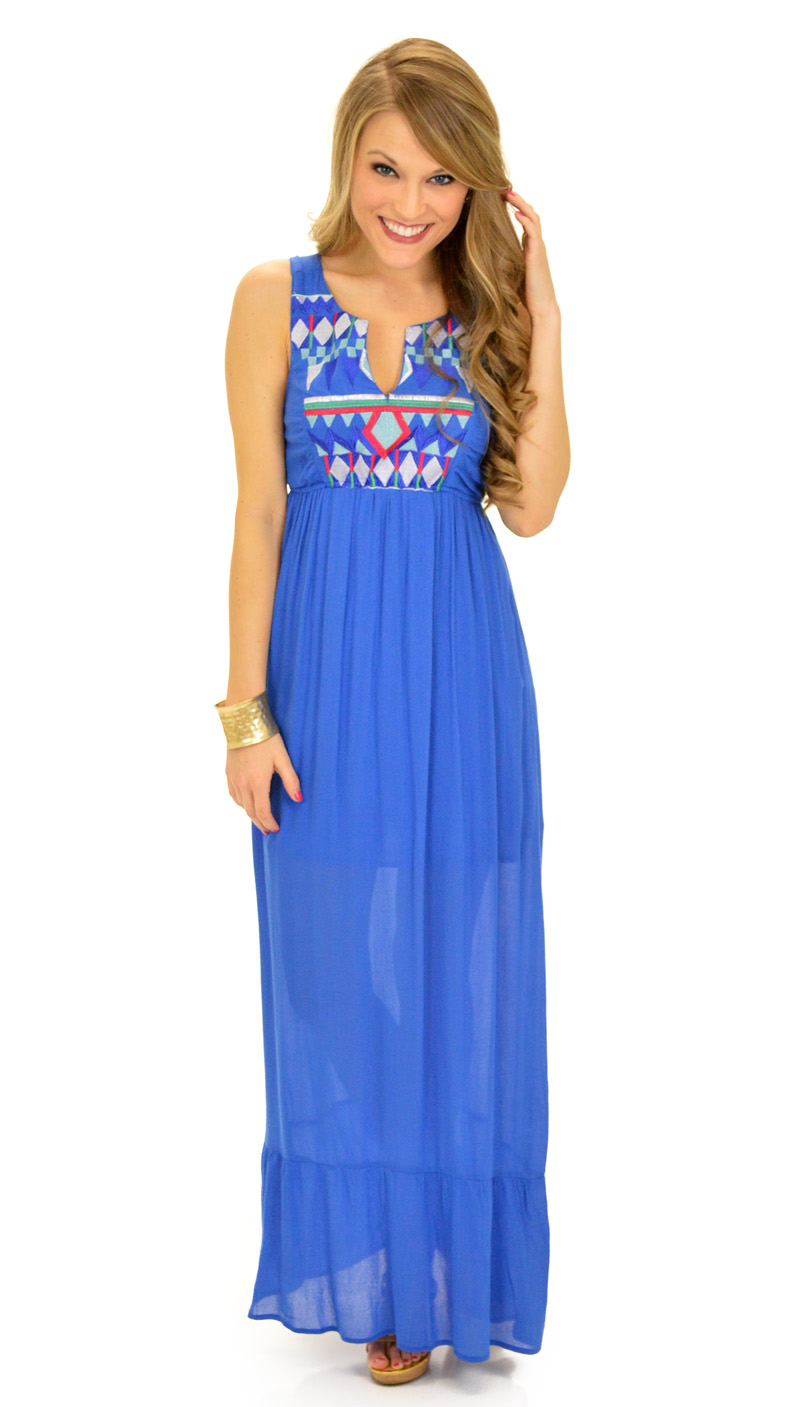 T Back Maxi, Blue