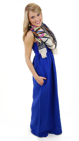 Linen Tube Maxi, Royal