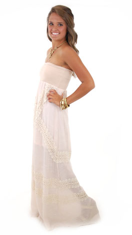 Judith March Deep Southern Maxi, Cream