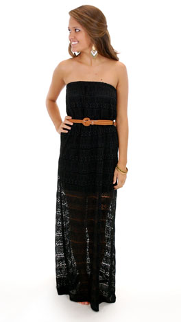Bella Belted Maxi, Black