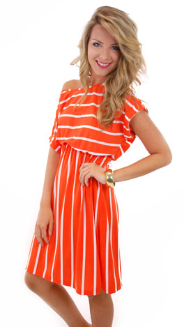 Long Story Dress, Orange