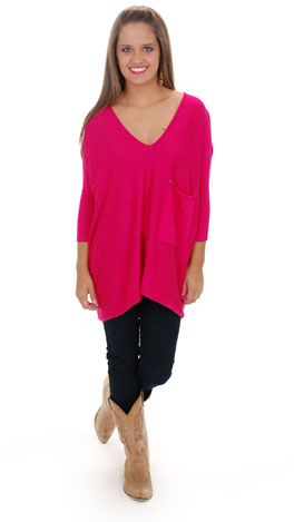 Coal Miner Sweater, Hot Pink