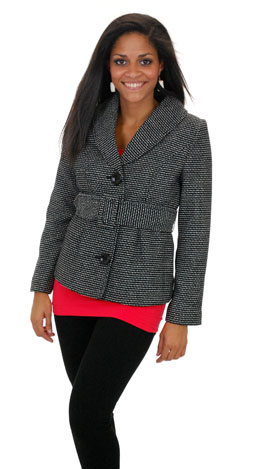 B&W Belted Coat