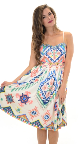 Indian Princess Print Dress - Sale - The Blue Door Boutique