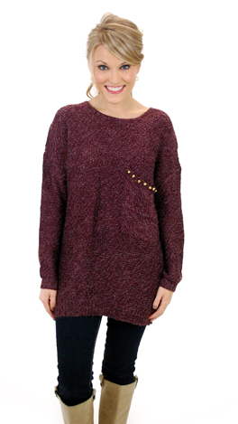 Bordeaux We Go Sweater