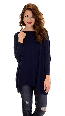 Slouchy Caftan, Navy