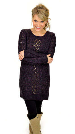 Duty Calls Sweater, Purple