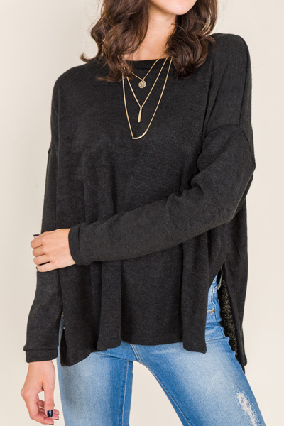 Boxy Murphy Sweater, Black