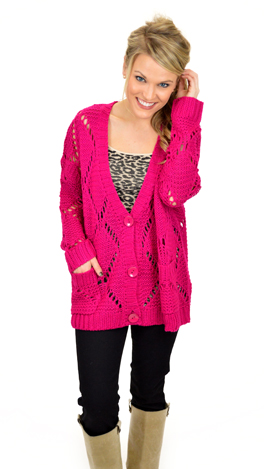 Pop of Pink Sweater