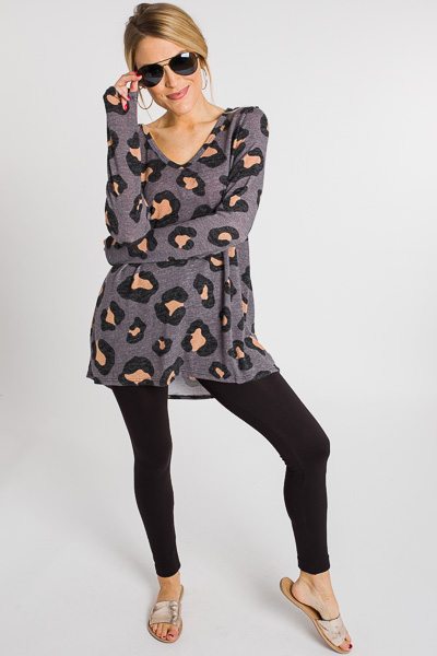 Spotted Tunic, Charcoal