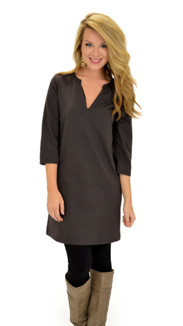 Ponte Box Dress, Mocha