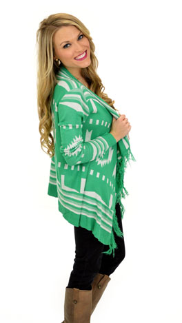 About Town Cardi, Green