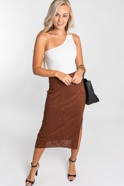 Cappuccino Pleats Skirt