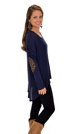 Bend and Snap Top, Navy