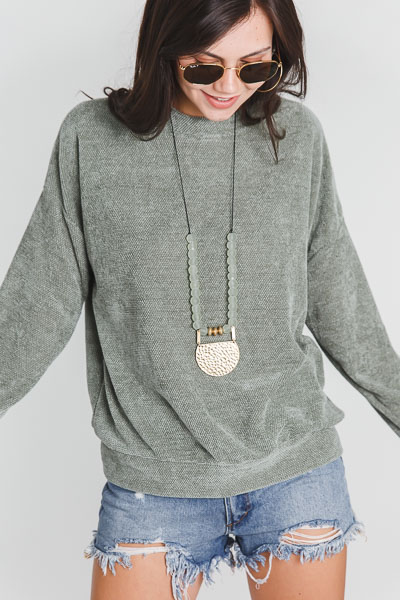 Campbell Cozy Pullover, Sage