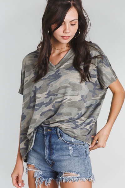 Boxy Camo Tee