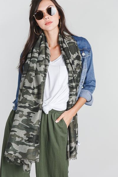 Icon Scarf, Olive Camo