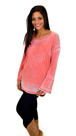 Burnout Tee, Coral