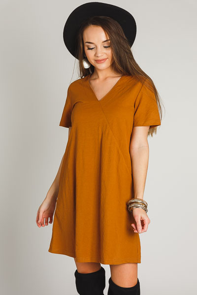 Butterscotch Pocket Shift Dress