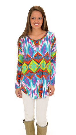 Oasis Tunic Tee, Blue