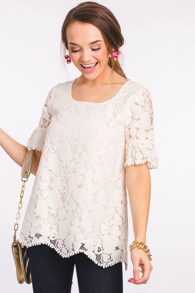 Lover Lace Blouse, Off White