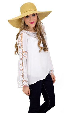 Crochet Candy Top, White