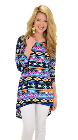 Point at You Tunic, Purple