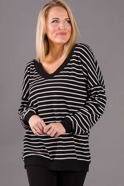 Double V Thermal, Black Stripe