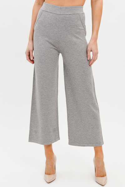 Fab Sweater Knit Pants, Grey