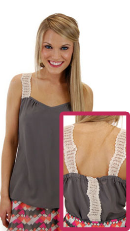 Slate Crochet Tank