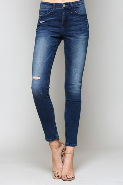 High Rise Knee Slits