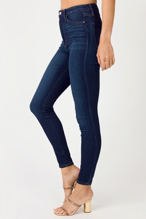 Soft Hi Rise Skinny Jeans, Dark