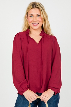Nancy Blouse, Burgundy