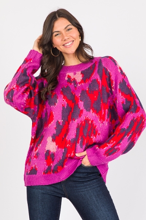 Margie Sweater, Orchid Combo