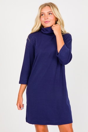 Belted Sweater Dress, Black - New Arrivals - The Blue Door Boutique