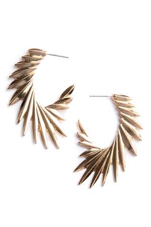 Wing Earrings, Gold