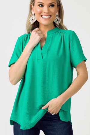 Work Hours Blouse, Kelly Green