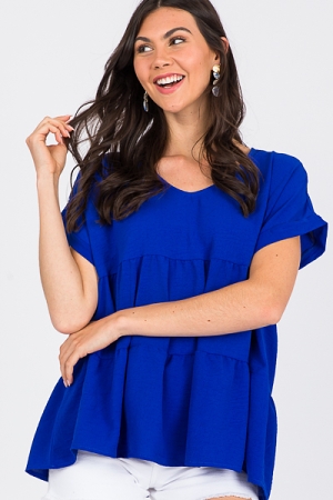 Rebecca Tiered Top, Royal