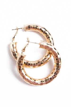 Round Chunky Hoops, Gold