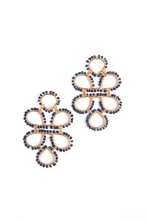 Lisa Loops Earring, Navy
