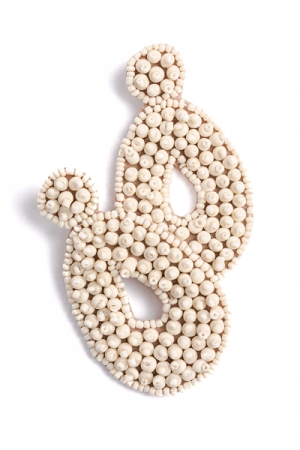 Bubble Bead Earring, Ivory