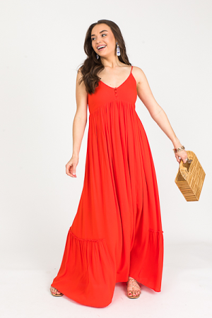 Cam Babydoll Maxi, Tomato Red