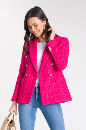 Fab Tweed Blazer, Pink