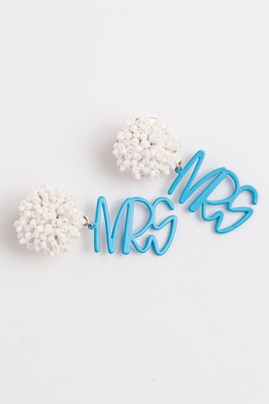 MRS Earrings, Blue