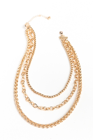 Cable Wheat Chain Necklace, Gold