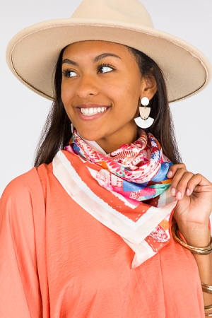 Delaney Silk Scarf, Ivory