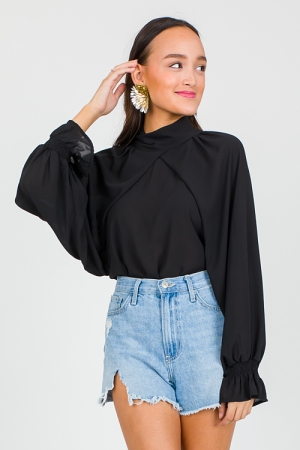 New In Town Blouse, Black