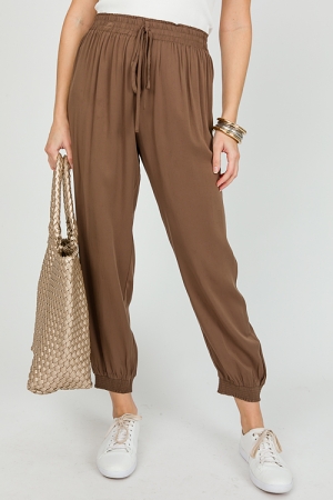 Gold Button Pants, Black - SALE - The Blue Door Boutique